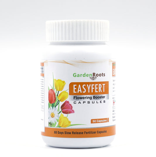 GardenRoots Easyfert(50 Capsules)- Flowering Booster Capsules, 60 Days slow release fertilizer capsules for flowering plants