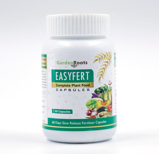 GardenRoots Easyfert(50 Capsules) Complete Plant food Capsules, 60 Days slow release fertilizer capsules for home garden and plants