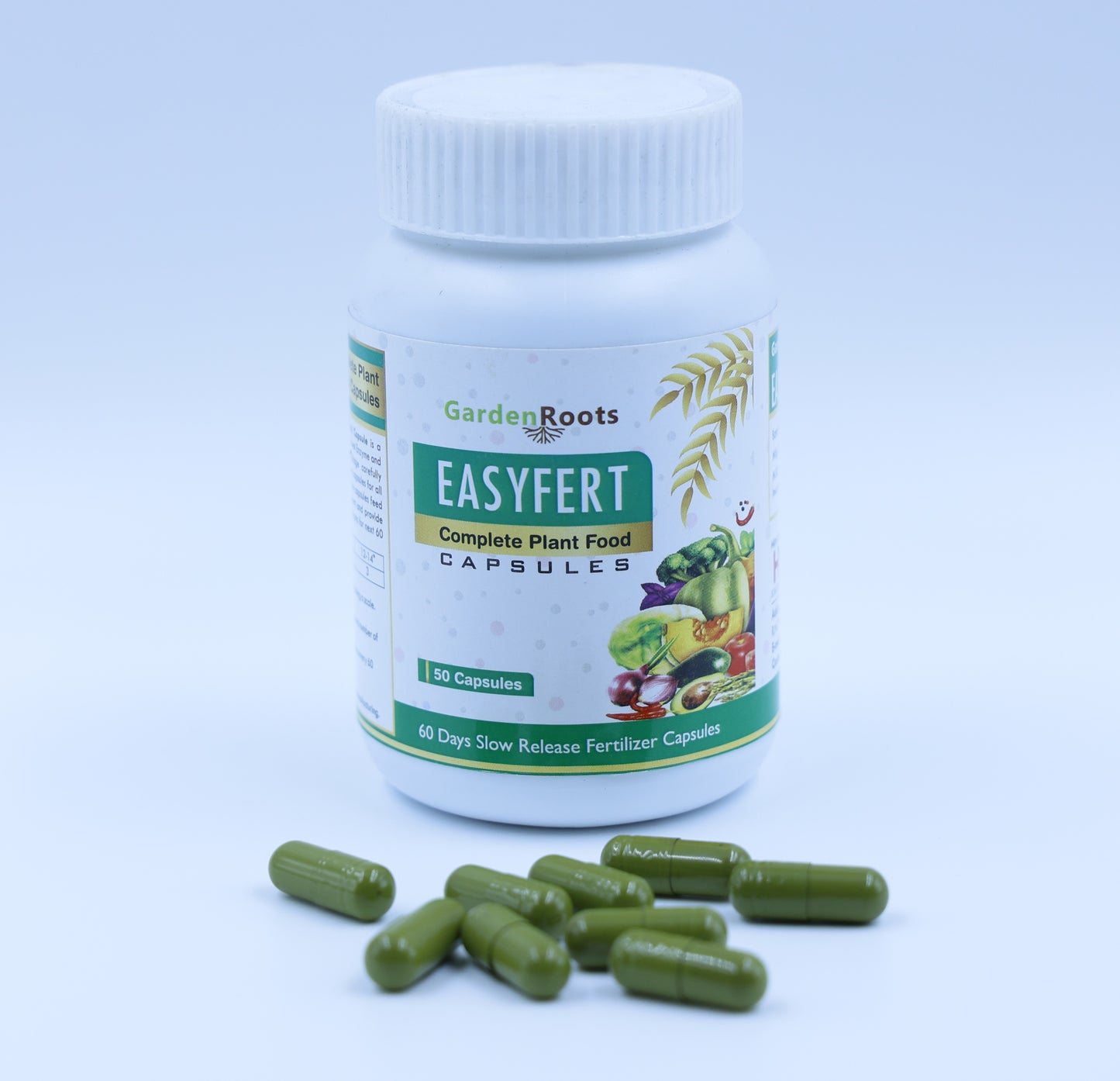 GardenRoots Easyfert(50 Capsules) Complete Plant food Capsules, 60 Days slow release fertilizer capsules for home garden and plants