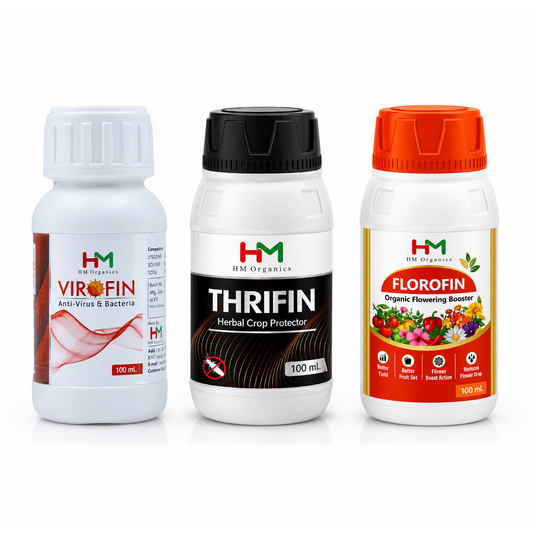 HM Organics Virofin(100ml)+Thrifin(100ml)+Florofin(100ml)-Combo
