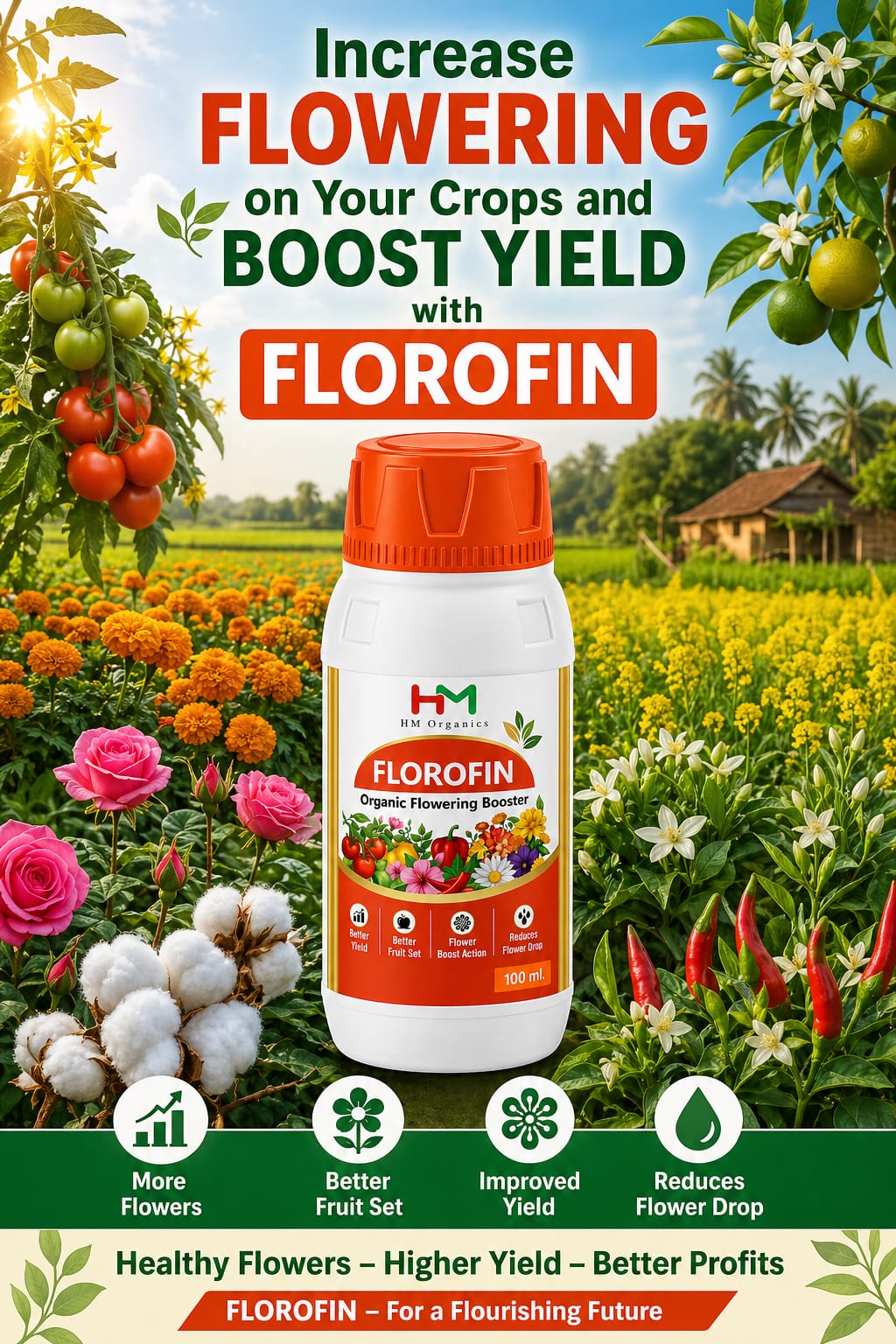 HM Organics Virofin(100ml)+Thrifin(100ml)+Florofin(100ml)-Combo